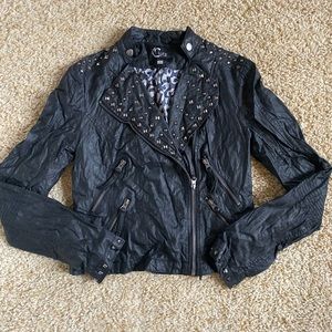 Boutique Brand Size Small Faux Leather Moto Jacket